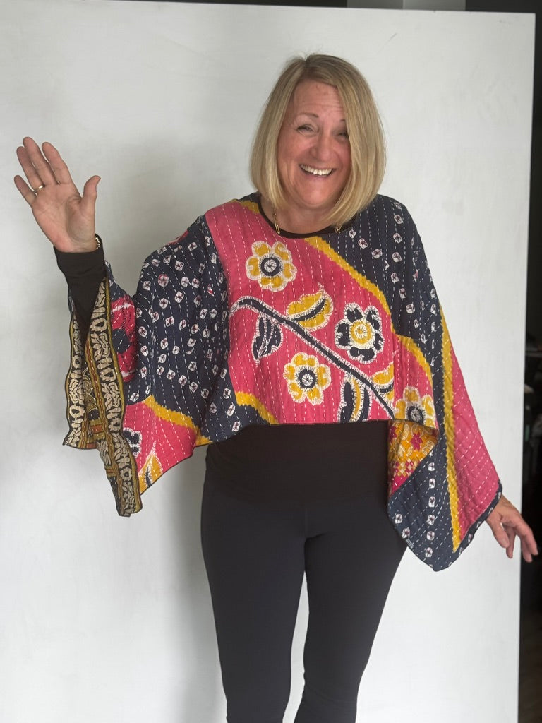VINTAGE COTTON PONCHO - POVC83