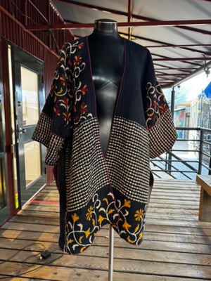 Vintage Cotton Kantha Jacket reversible - RUVC9616