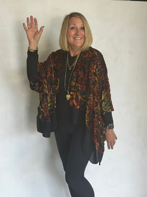 TEXTURED BURN OUT VELVET JACKET - JAS112