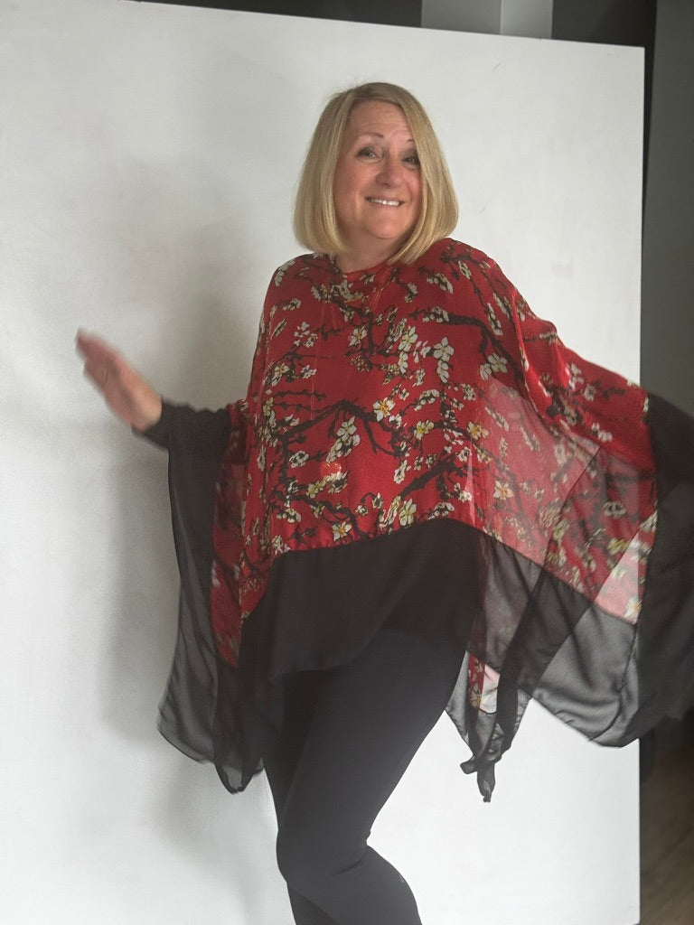 SILK PONCHO - POSP491