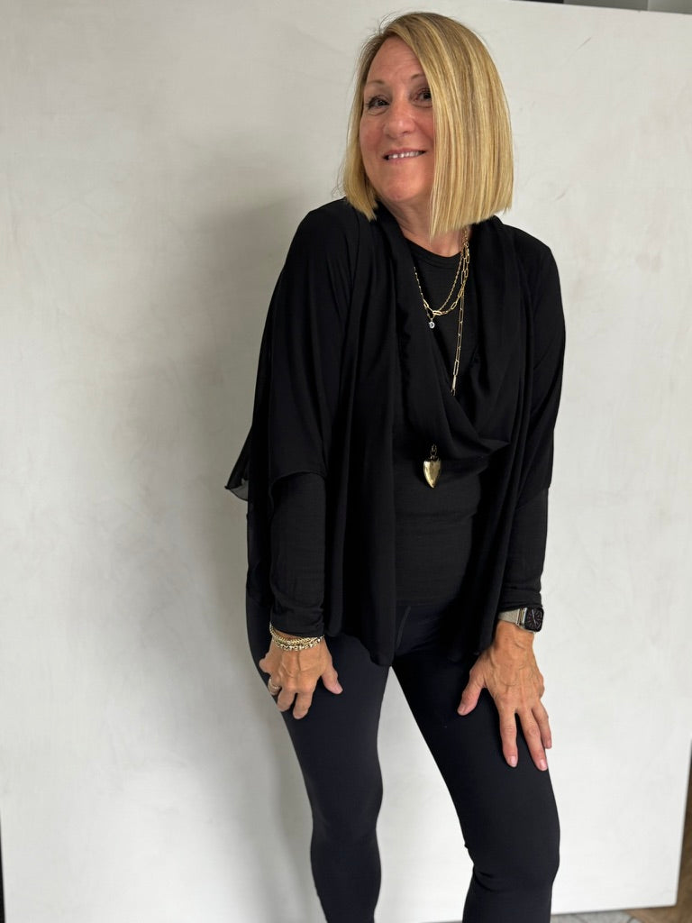 POLYESTER JACKET AND SCARF - JAP7245