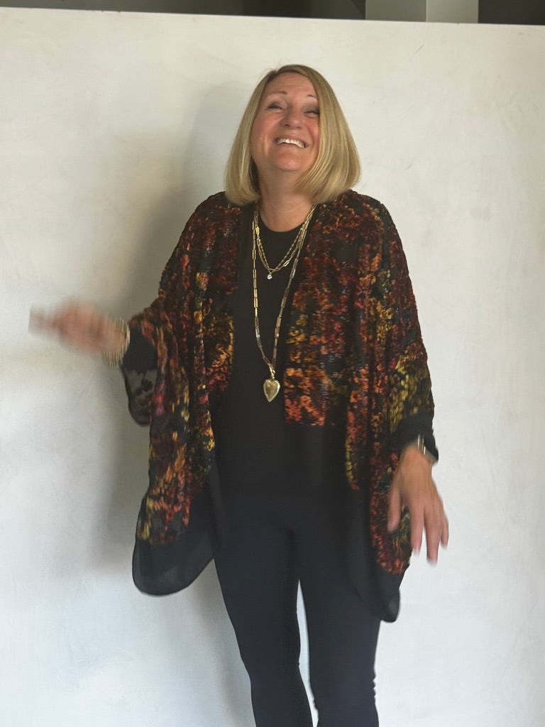 TEXTURED BURN OUT VELVET JACKET - JAS112