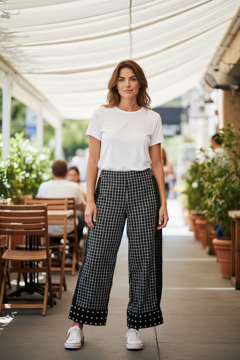 Pants organic cotton and linen trim - PACL46