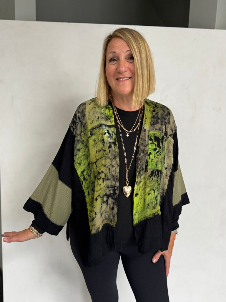 UPCYCLED three kinds of RAYON - JACKET - JAR208