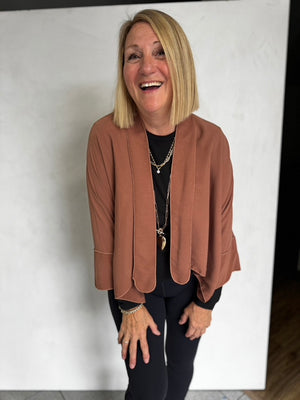 LINEN/VISCOSE JACKET - JAL963