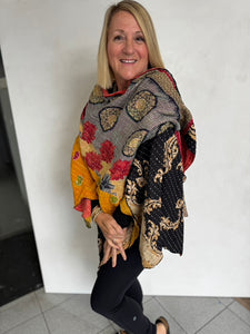 VINTAGE COTTON KANTHA RUANA REVERSIBLE - JAVC1111