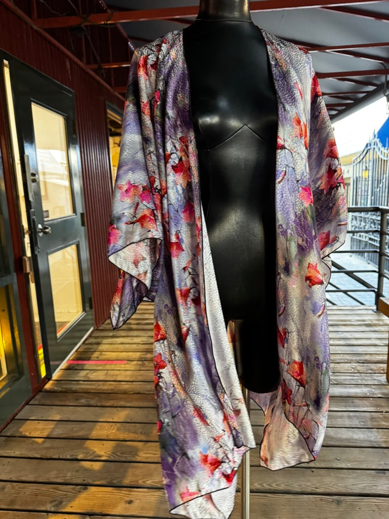 Silk Jacket with belt/scarf - JAS555