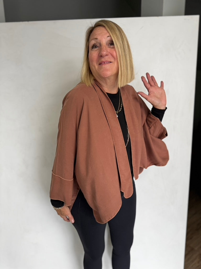 LINEN/VISCOSE JACKET - JAL963