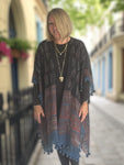 Organic Cotton Block Printed with Natural Dyes RUANA - RUC00011