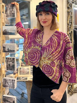 Sold out &nbsp;Reversible Kantha Jacket - JAVC257