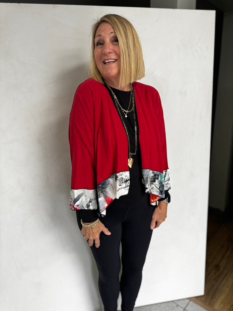 LINEN/VISCOSE WITH SILK TRIM - JALVS339