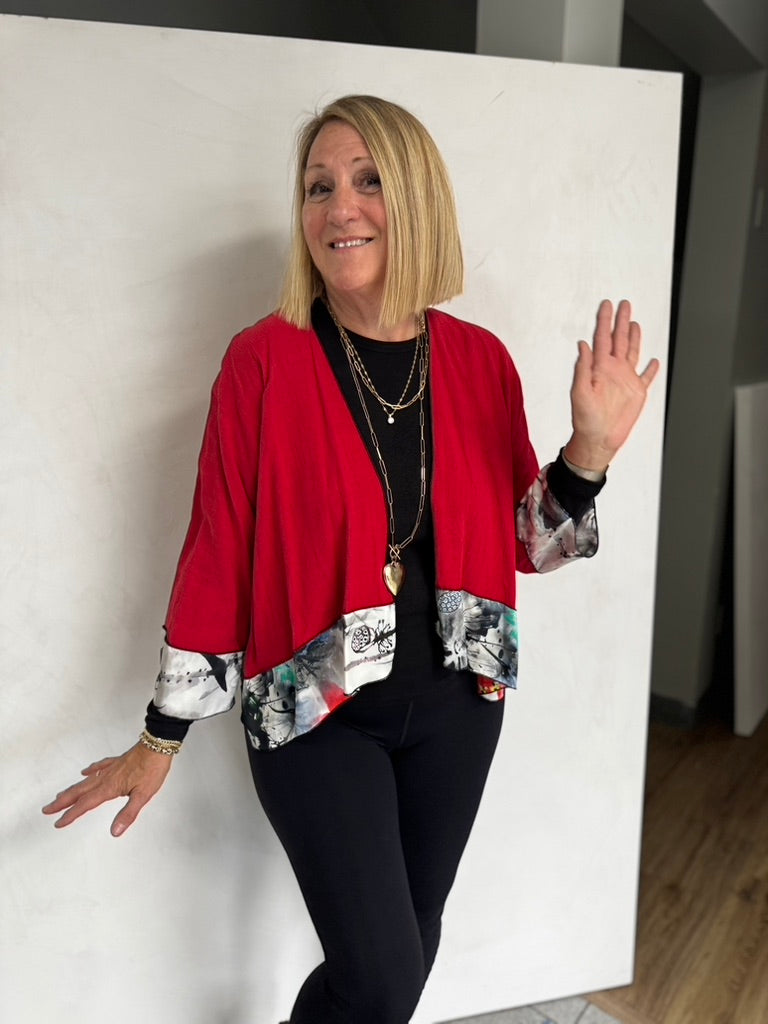 LINEN/VISCOSE WITH SILK TRIM - JALVS339