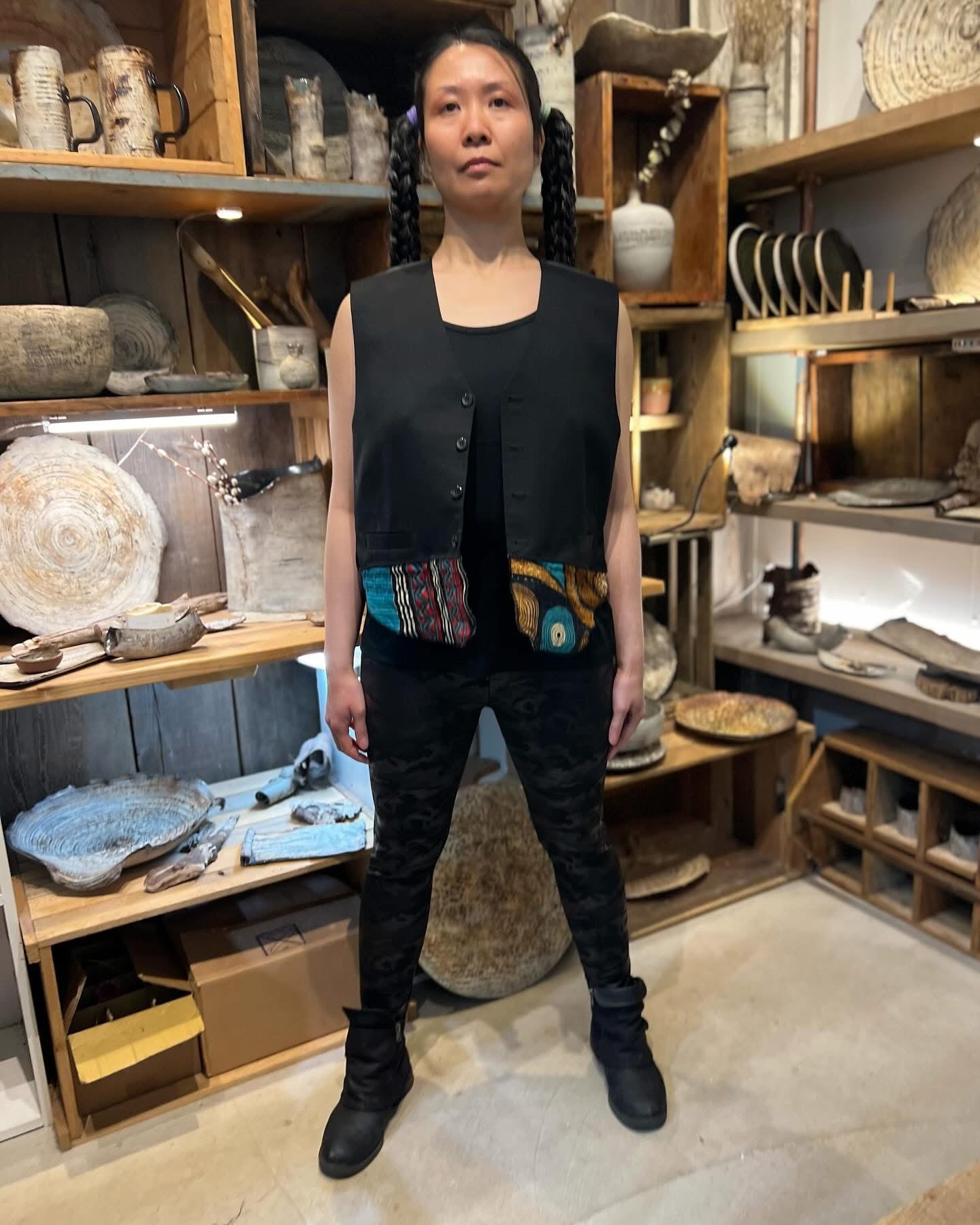 RECYCED AND VINTAGE COTTON VEST/JACKET- VEST622