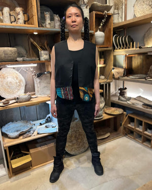 RECYCED AND VINTAGE COTTON VEST/JACKET- VEST622