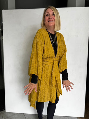 Cotton Jacket with belt/scart - JAC370