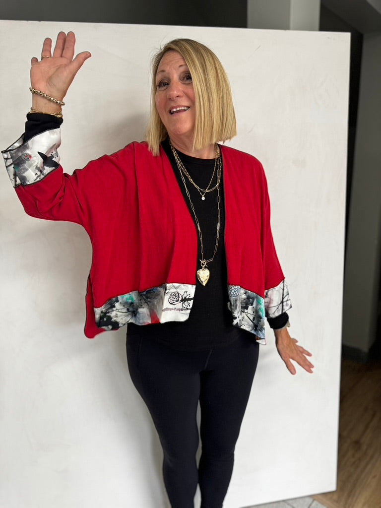 LINEN/VISCOSE WITH SILK TRIM - JALVS339