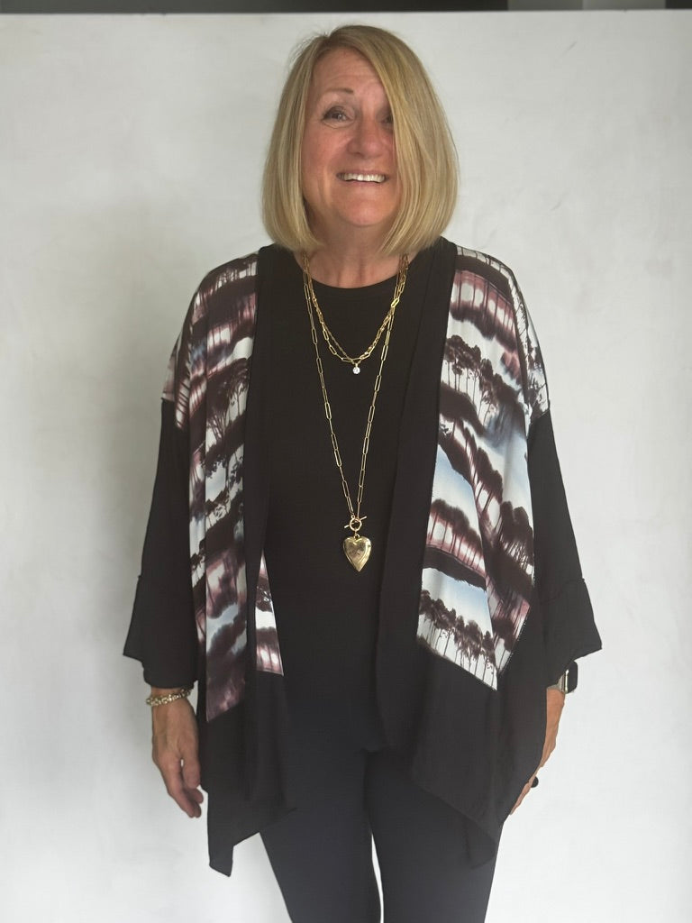 SILK WITH VISCOSE TRIM - JAVS343