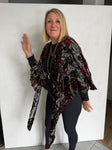 SILK BURNOUT VELVET TRIANGLED RUANA - TRS1113