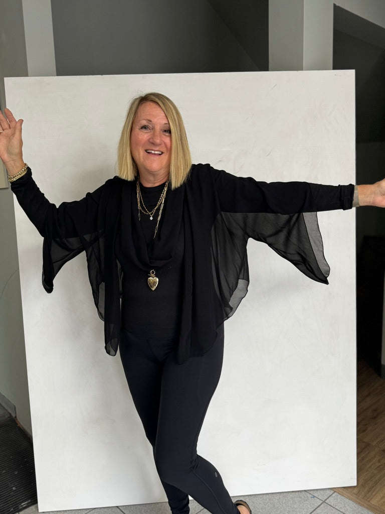 POLYESTER JACKET AND SCARF - JAP7245