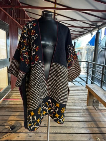 Vintage Cotton Kantha Jacket reversible - RUVC9616