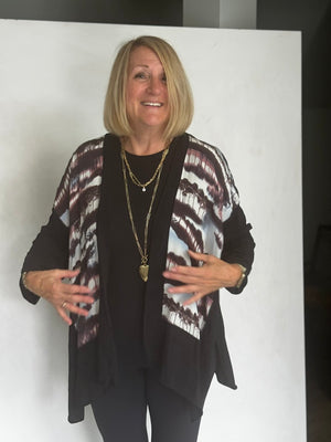 SILK WITH VISCOSE TRIM - JAVS343