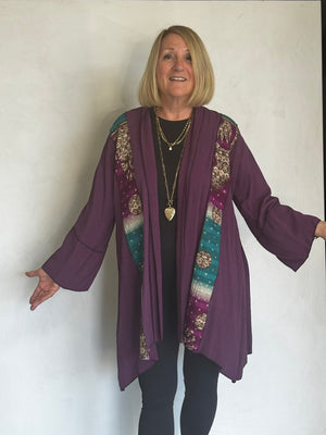 LINEN/VISCOSE AND VINTAGE COTTON JACKET - RULVC06