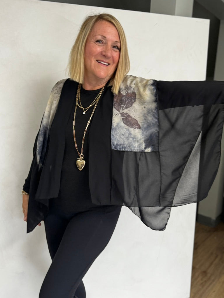 silk was hand dyed by Laurie Gray and I made this ruana - RUS11120