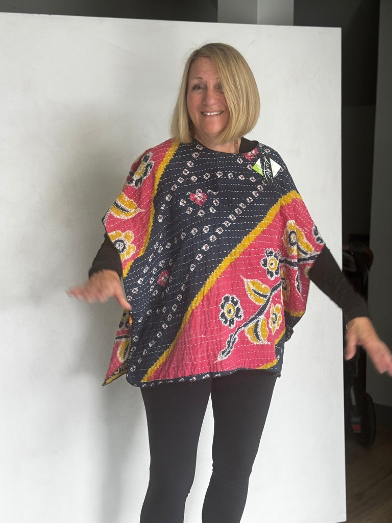 VINTAGE COTTON PONCHO - POVC83