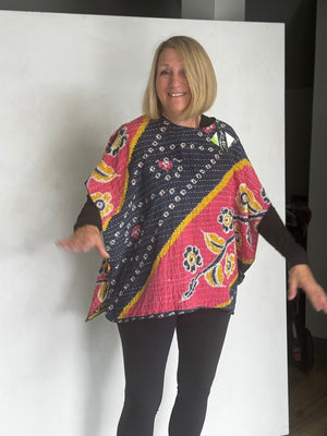 VINTAGE COTTON PONCHO - POVC83