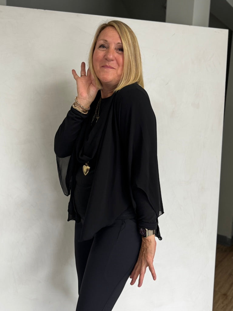 POLYESTER JACKET AND SCARF - JAP7245