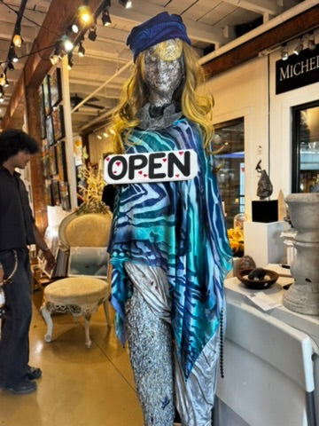 Silk Poncho - POS928