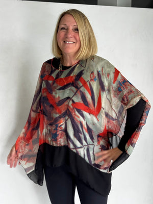 SILK PONCHO - POS11122