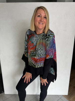 POLYESTER PONCHO WITH POLY SHAWL - DR/SHP7105