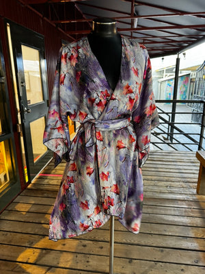 Silk Jacket with belt/scarf - JAS555