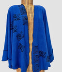 Linen Viscose Jacket with hand painting - JALV494