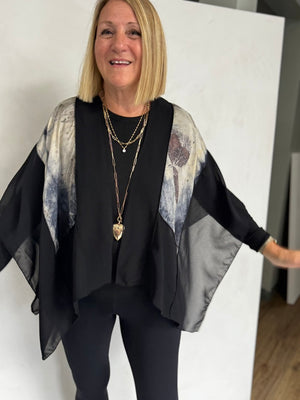 silk was hand dyed by Laurie Gray and I made this ruana - RUS11120