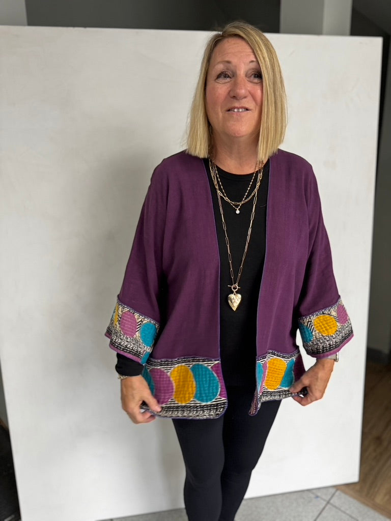 LINEN/VISCOSE JACKET WITH VINTAGE COTTON - JALC348