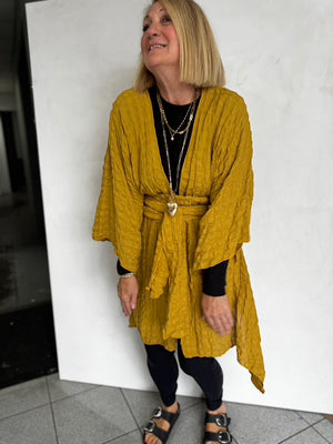 Cotton Jacket with belt/scart - JAC370