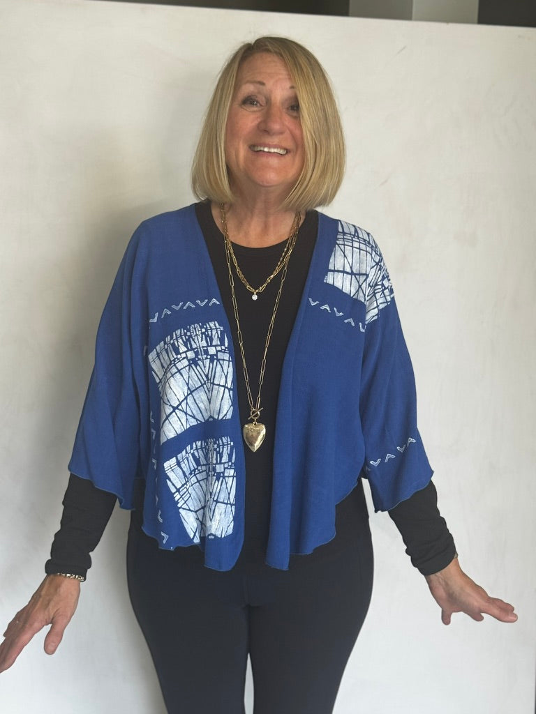 LINEN/VISCOSE HAND PAINTED JACKET - JALV2399