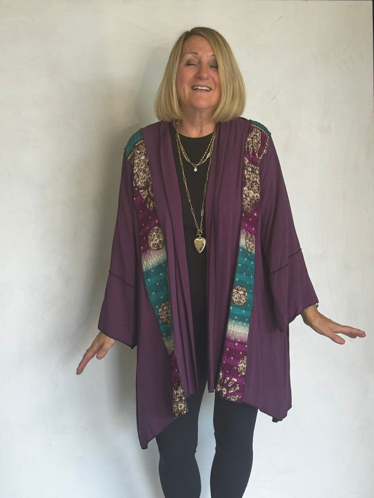 LINEN/VISCOSE AND VINTAGE COTTON JACKET - RULVC06