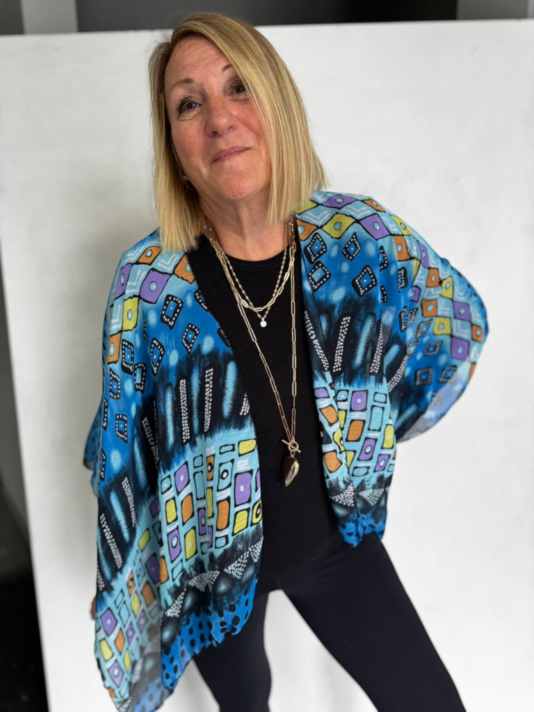 POLYESTER RUANA - JAP11114