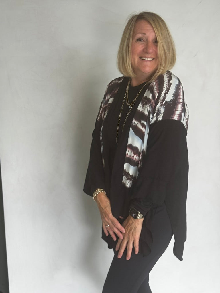 SILK WITH VISCOSE TRIM - JAVS343
