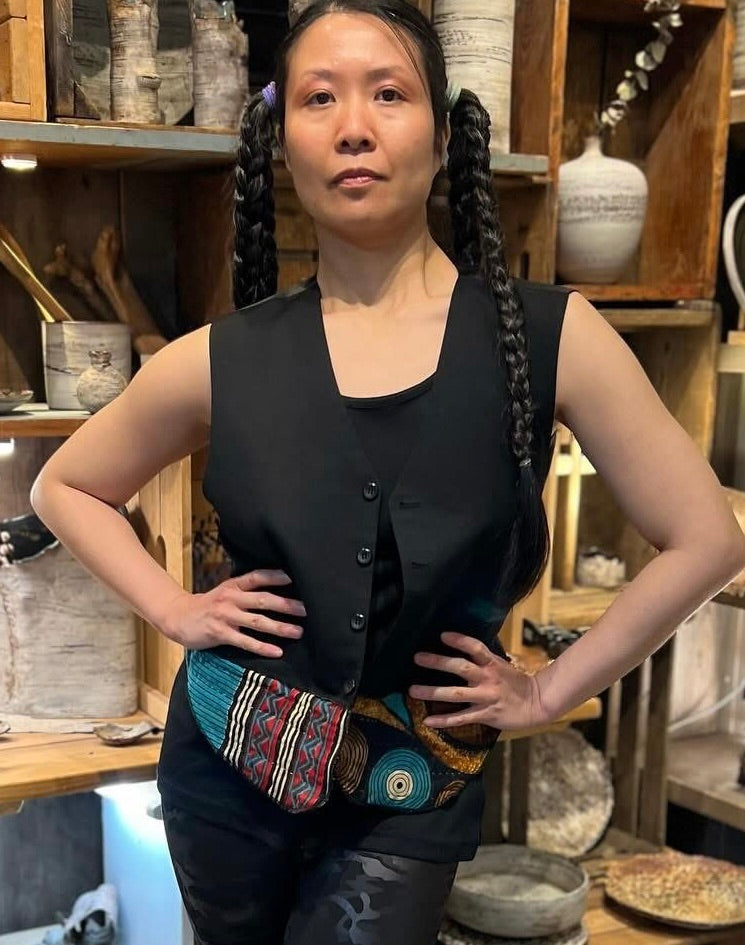 RECYCED AND VINTAGE COTTON VEST/JACKET- VEST622