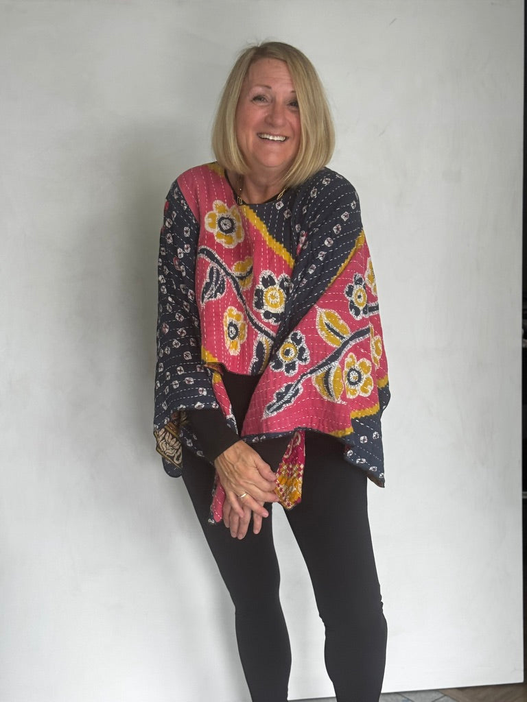 VINTAGE COTTON PONCHO - POVC83