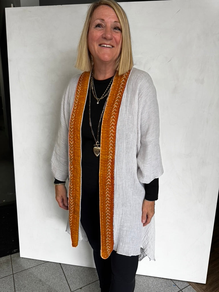 LINEN WITH VINTAGE COTTON JACKET - JALC116