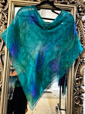 SILK TRIANGLE PONCHO - PO612