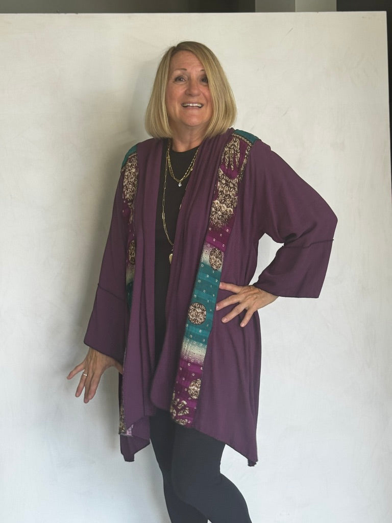 LINEN/VISCOSE AND VINTAGE COTTON JACKET - RULVC06