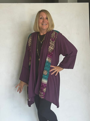 LINEN/VISCOSE AND VINTAGE COTTON JACKET - RULVC06