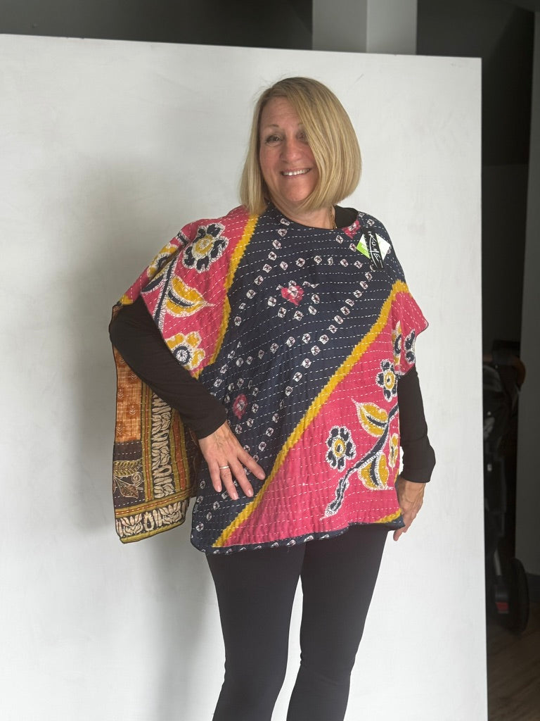 VINTAGE COTTON PONCHO - POVC83
