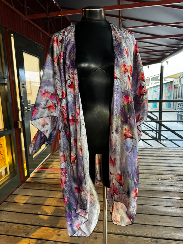 Silk Jacket with belt/scarf - JAS555